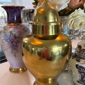 Gold Decorative Ginger Jar Vase - Elegant Home Accent